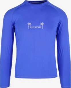 Wave Hawaii Maillots De Sport Haut De Sport Rash Guard Femme Bleu