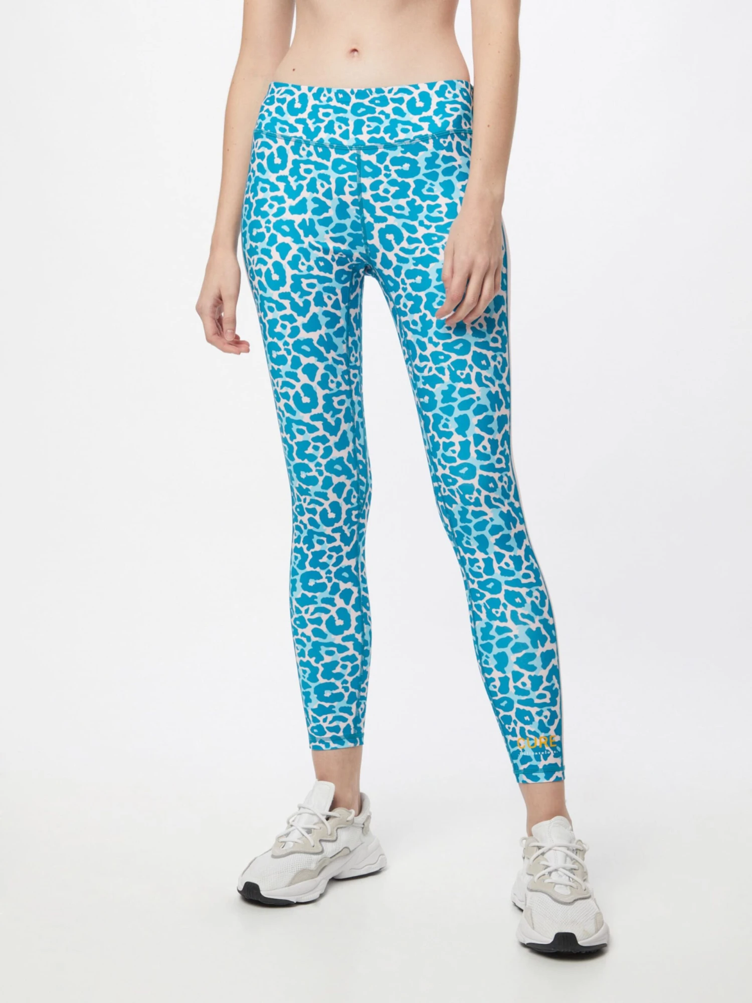 Leggings Skinny Pantalon De Sport Nadi Femme Bleu Ciel / Blanc Cassé 3 Leggings Skinny Pantalon De Sport Nadi Femme Bleu Ciel / Blanc Cassé – Image 3