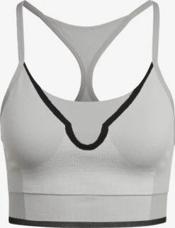 Adidas By Stella Mccartney Brassières Medium Support Soutien-gorge De Sport True Strength Femme Gris