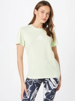 Adidas Sportswear Hauts Pratiques Fonctionnels T-shirt Fonctionnel Femme Vert Pastel -ADIDAS PERFORMANCE Soldes 19935e3b810c71455efabd87d2687aa1