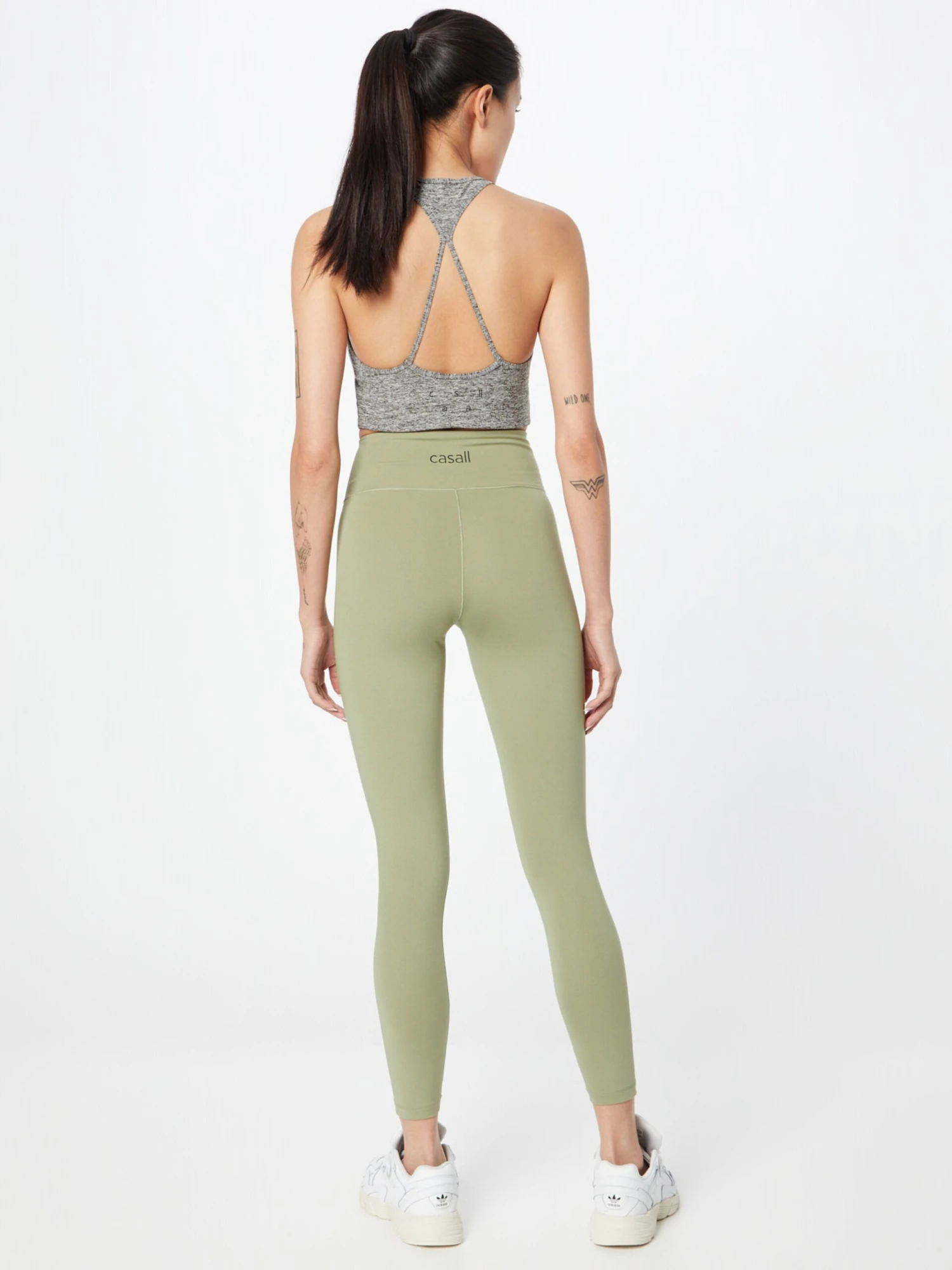 CASALL Leggings Skinny Pantalon De Sport Overlap Femme Vert Pastel 4 CASALL Leggings Skinny Pantalon De Sport Overlap Femme Vert Pastel – Image 4