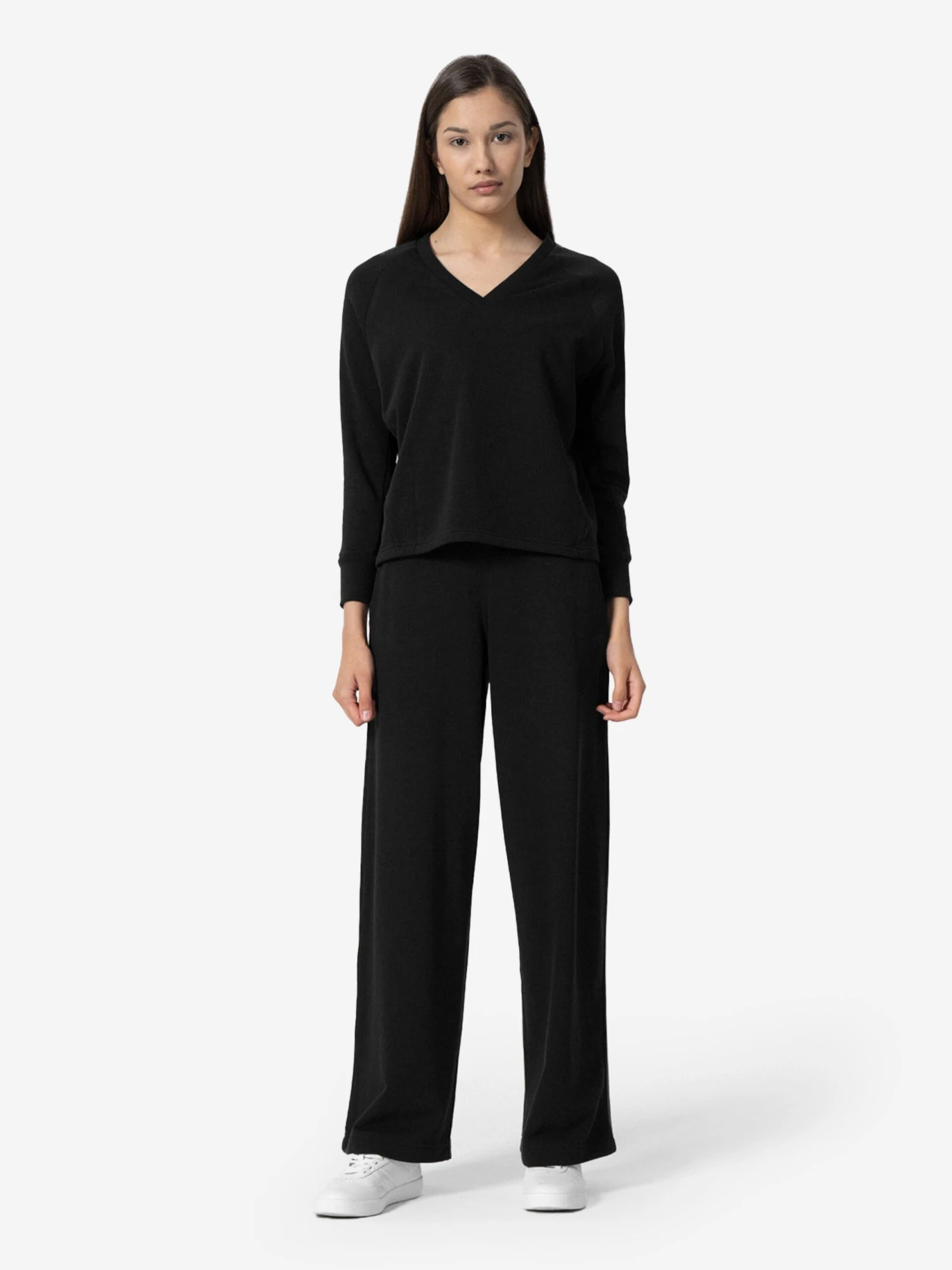 4F Pantalons Dentraînement Loosefit Pantalon De Sport Femme Noir 3 4F Pantalons Dentraînement Loosefit Pantalon De Sport Femme Noir – Image 3