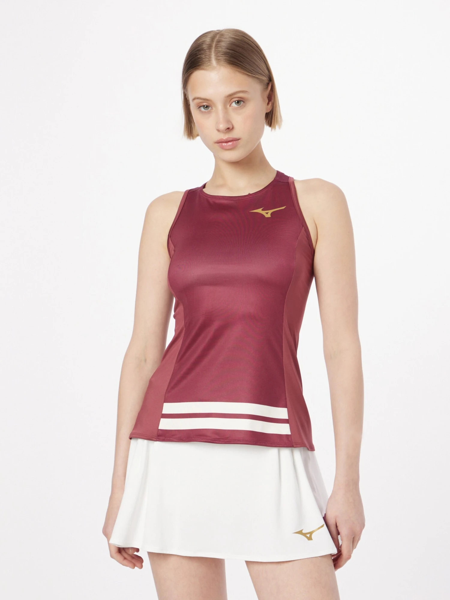 Mizuno Maillots De Sport Haut De Sport Femme Bordeaux 3 Mizuno Maillots De Sport Haut De Sport Femme Bordeaux – Image 3