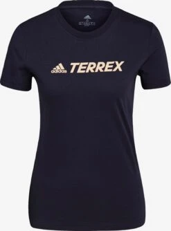 Adidas TERREX Hauts Pratiques Fonctionnels Skinny T-shirt Fonctionnel Femme Bleu Nuit