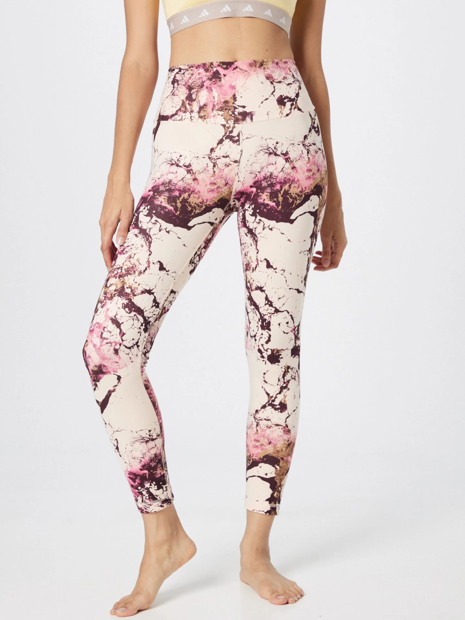 ADIDAS PERFORMANCE Leggings Skinny Pantalon De Sport Femme Beige / Rose 2 ADIDAS PERFORMANCE Leggings Skinny Pantalon De Sport Femme Beige / Rose – Image 2