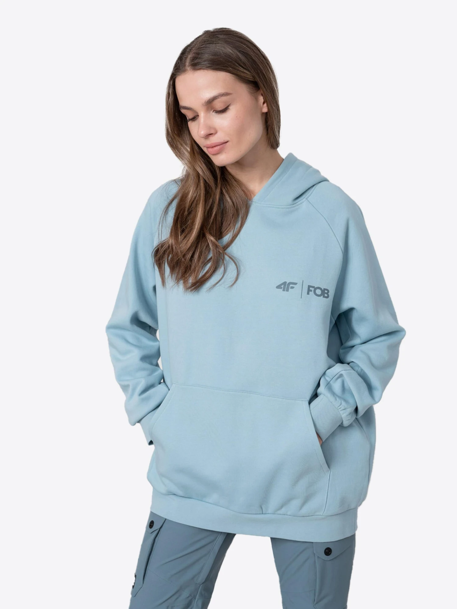 4F Pulls De Sport Sweat De Sport Femme Bleu Clair 3 4F Pulls De Sport Sweat De Sport Femme Bleu Clair – Image 3