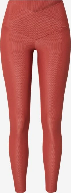 Onzie Leggings Skinny Pantalon De Sport Femme Rouge Orangé