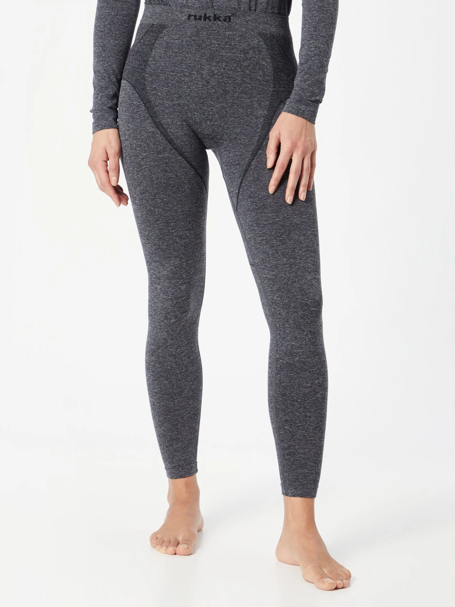 RUKKA Sous-vêtements Fonctionnels Coupe Slim Sous-vêtements De Sport TIKKA Femme Noir / Noir Chiné 2 RUKKA Sous-vêtements Fonctionnels Coupe Slim Sous-vêtements De Sport TIKKA Femme Noir / Noir Chiné – Image 2