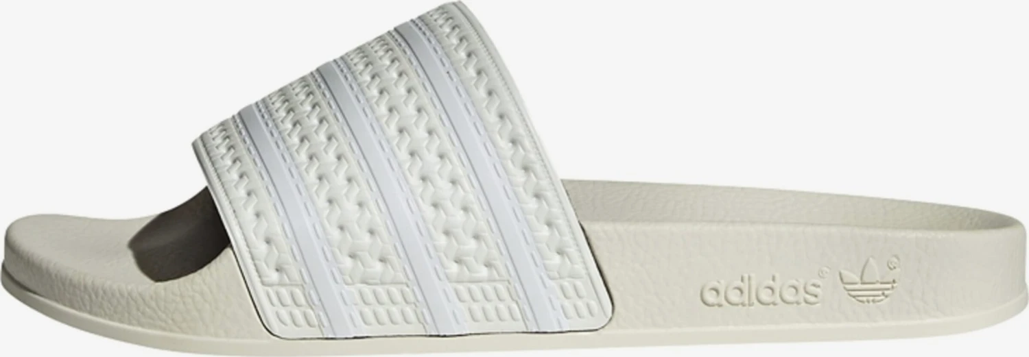 Adidas Originals Chaussures De Piscine Mule ADILETTE Femme Blanc 1 Adidas Originals Chaussures De Piscine Mule ADILETTE Femme Blanc