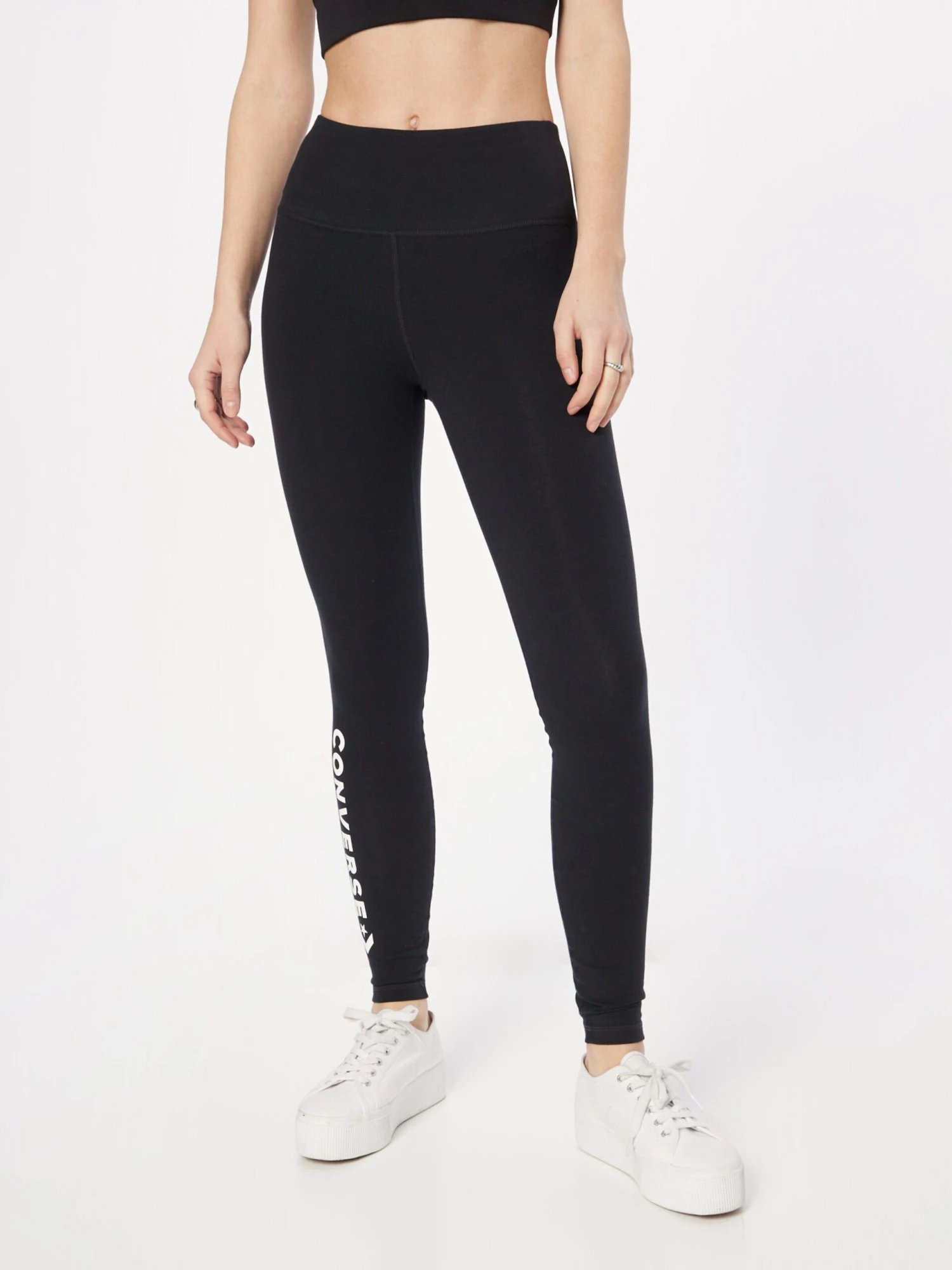 Converse Leggings Skinny Pantalon De Sport Wordmark Femme Noir 2 Converse Leggings Skinny Pantalon De Sport Wordmark Femme Noir – Image 2