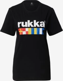 RUKKA Hauts Pratiques Fonctionnels T-Shirt VALKOJA Femme Noir