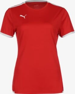 Puma Hauts Pratiques Fonctionnels Maillot TeamLiga Femme Rouge