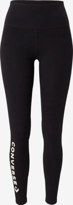 Converse Leggings Skinny Pantalon De Sport Wordmark Femme Noir