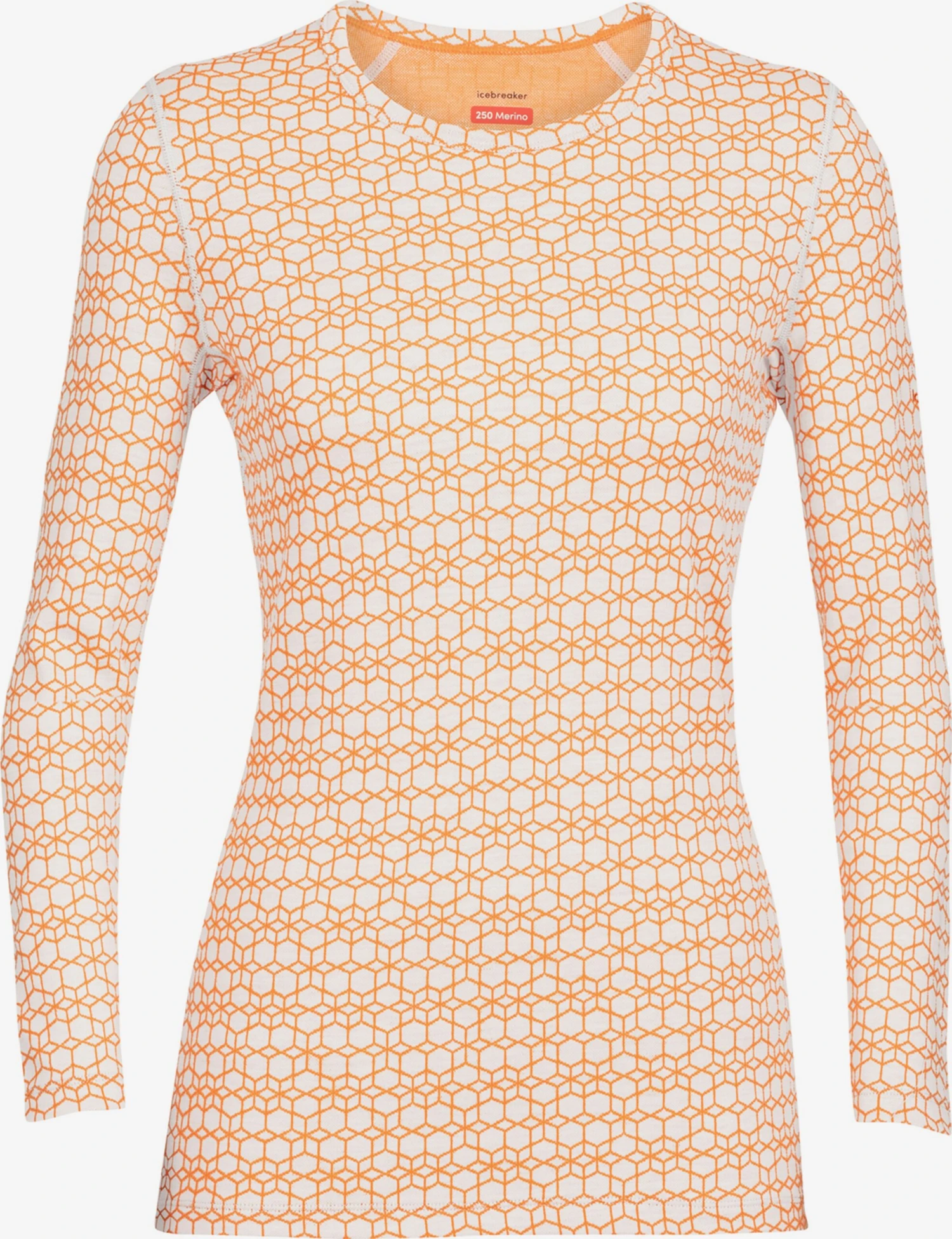 Icebreaker Sous-vêtements Fonctionnels Base Layer Alpine Geo Femme Orange Clair 1 Icebreaker Sous-vêtements Fonctionnels Base Layer Alpine Geo Femme Orange Clair