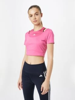 ADIDAS PERFORMANCE Hauts Pratiques Fonctionnels T-shirt Fonctionnel Femme Rose -ADIDAS PERFORMANCE Soldes aace5de160302472346b1f48de528204