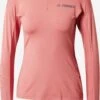 Adidas TERREX Hauts à Manches Longues T-shirt Fonctionnel Xperior Femme Rouge Pastel