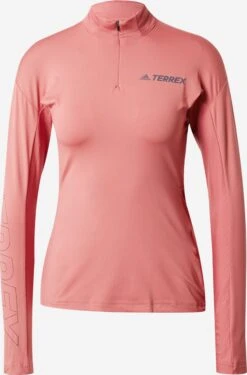 Adidas TERREX Hauts à Manches Longues T-shirt Fonctionnel Xperior Femme Rouge Pastel