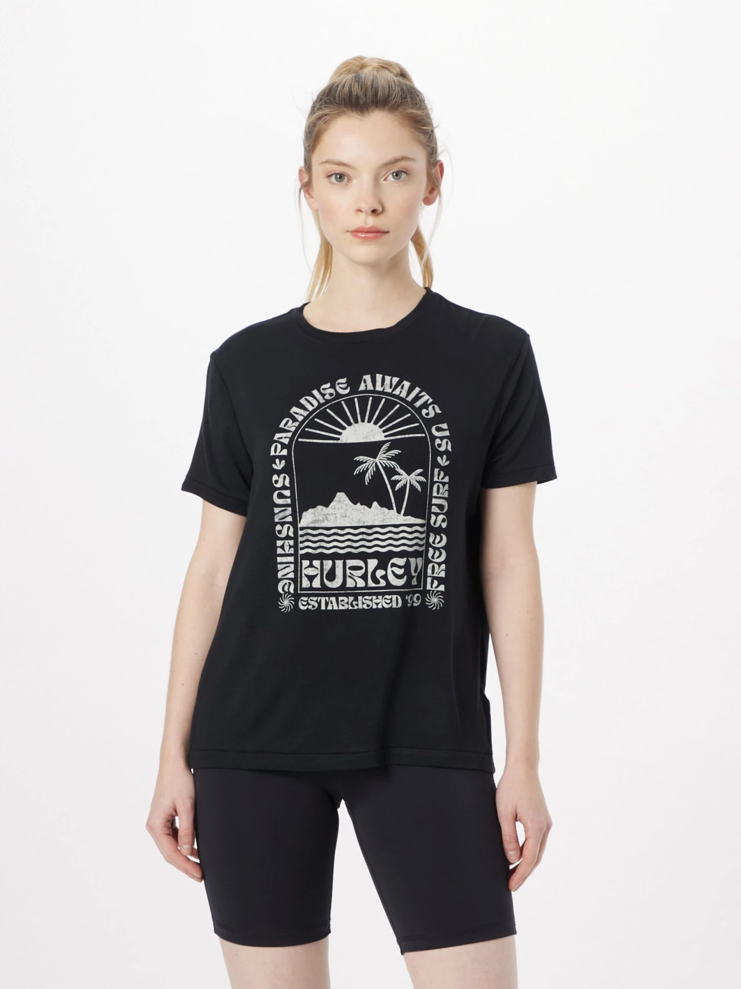 HURLEY T-Shirts T-shirt Fonctionnel PARADISE Femme Noir 3 HURLEY T-Shirts T-shirt Fonctionnel PARADISE Femme Noir – Image 3
