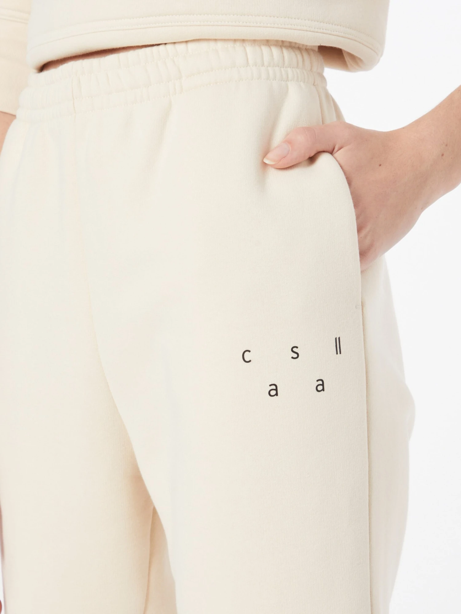 CASALL Pantalons De Jogging Effilé Pantalon De Sport Femme Crème 2 CASALL Pantalons De Jogging Effilé Pantalon De Sport Femme Crème – Image 2