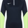 Nike Pulls De Sport Sweat De Sport Strike 23 Femme Bleu Marine / Jaune Fluo