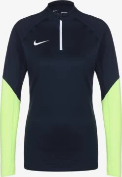 Nike Pulls De Sport Sweat De Sport Strike 23 Femme Bleu Marine / Jaune Fluo