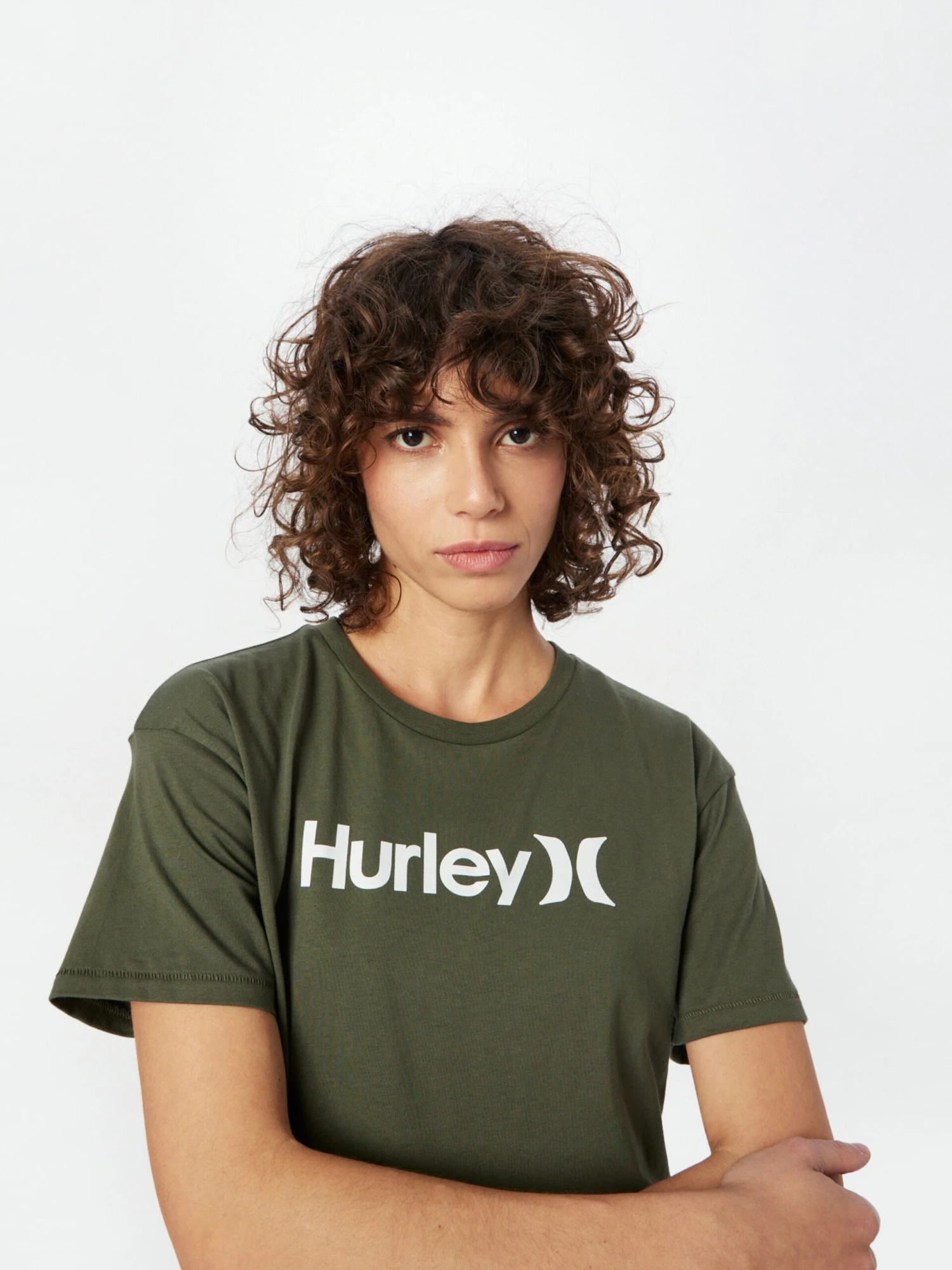 HURLEY Hauts Pratiques Fonctionnels T-shirt Fonctionnel Femme Olive 2 HURLEY Hauts Pratiques Fonctionnels T-shirt Fonctionnel Femme Olive – Image 2
