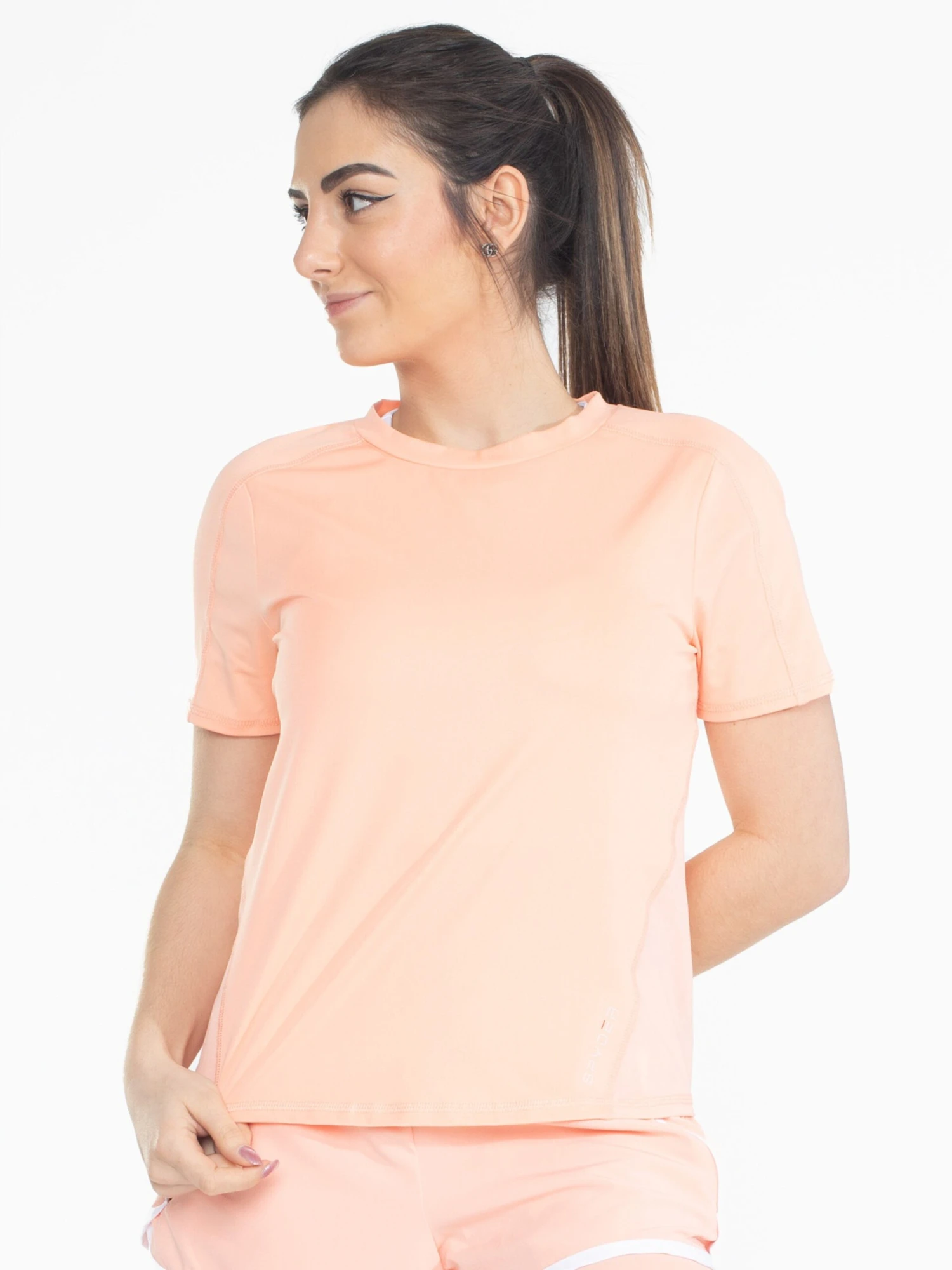 Spyder T-Shirts T-shirt Fonctionnel Femme Orange Pastel 2 Spyder T-Shirts T-shirt Fonctionnel Femme Orange Pastel – Image 2