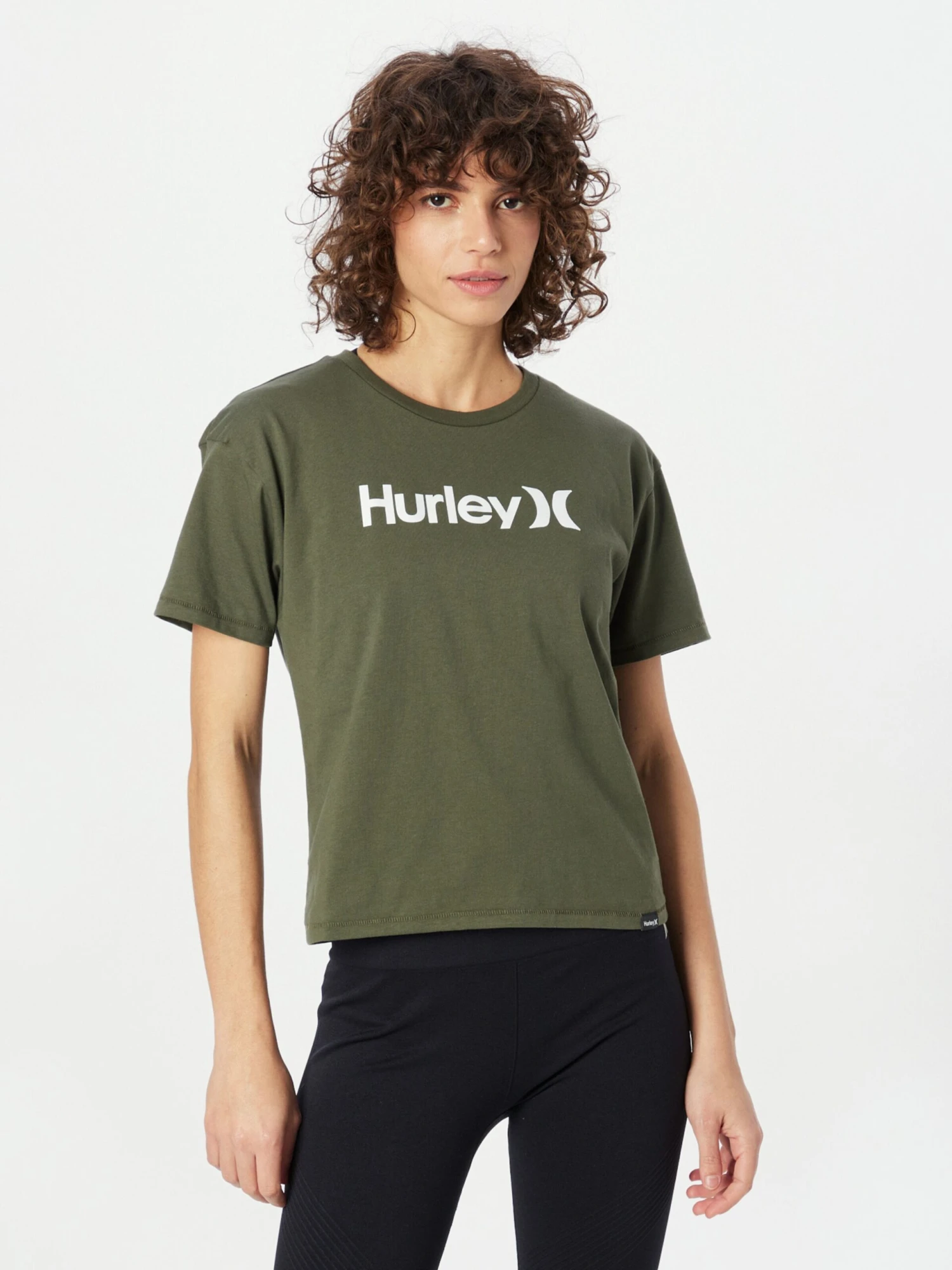 HURLEY Hauts Pratiques Fonctionnels T-shirt Fonctionnel Femme Olive 3 HURLEY Hauts Pratiques Fonctionnels T-shirt Fonctionnel Femme Olive – Image 3
