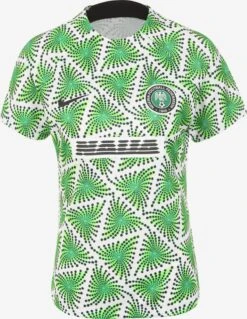 Nike Hauts Pratiques Fonctionnels T-shirt Fonctionnel Nigeria Pre-Match Femme Vert Clair
