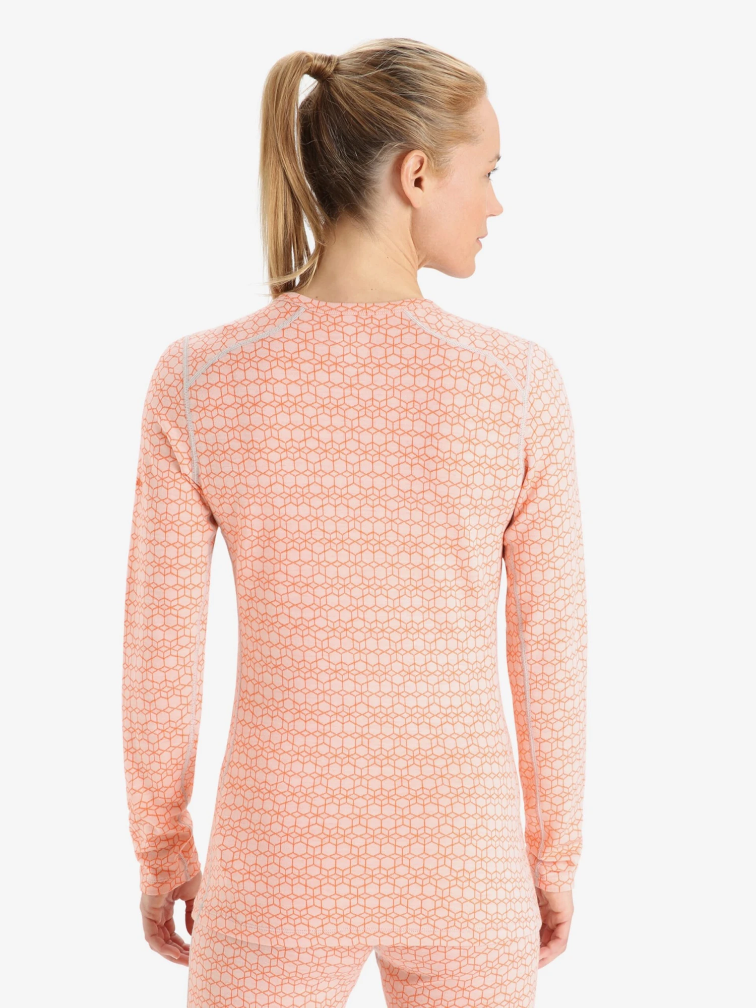 Icebreaker Sous-vêtements Fonctionnels Base Layer Alpine Geo Femme Orange Clair 3 Icebreaker Sous-vêtements Fonctionnels Base Layer Alpine Geo Femme Orange Clair – Image 3