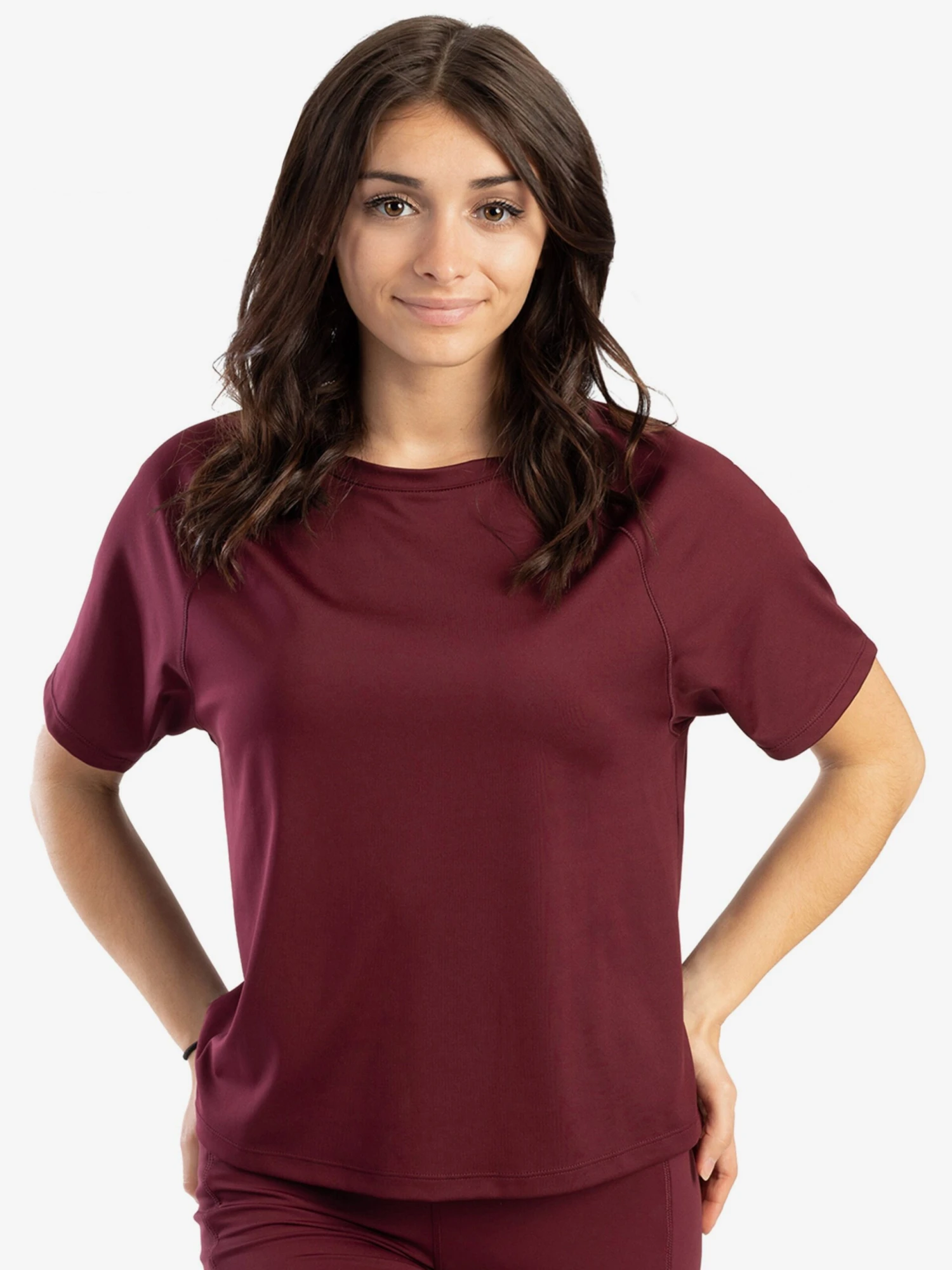 Spyder Hauts Pratiques Fonctionnels T-shirt Fonctionnel Femme Bordeaux 2 Spyder Hauts Pratiques Fonctionnels T-shirt Fonctionnel Femme Bordeaux – Image 2