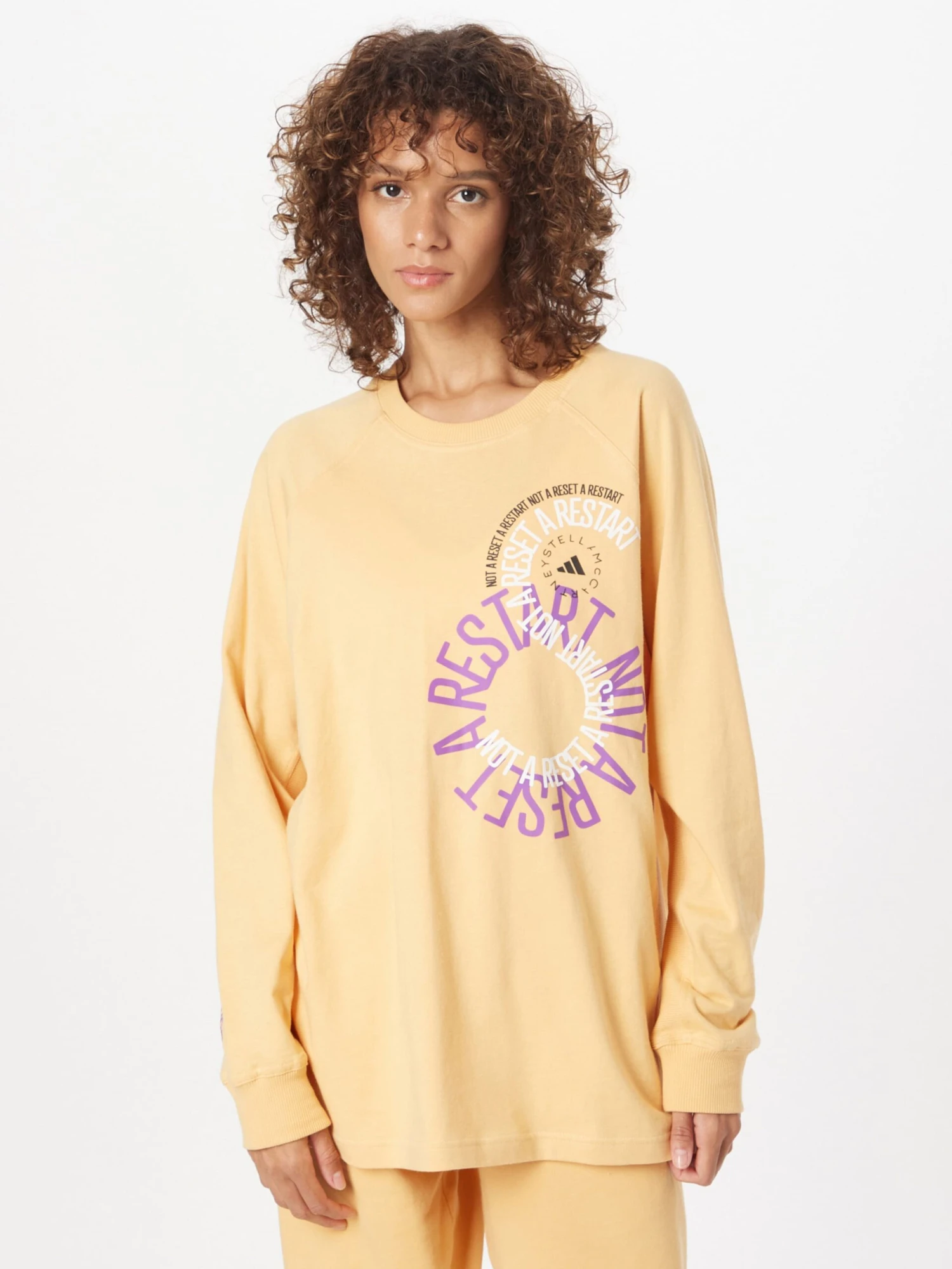 Adidas By Stella Mccartney Hauts à Manches Longues T-Shirt Fonctionnel Femme Jaune 2 Adidas By Stella Mccartney Hauts à Manches Longues T-Shirt Fonctionnel Femme Jaune – Image 2