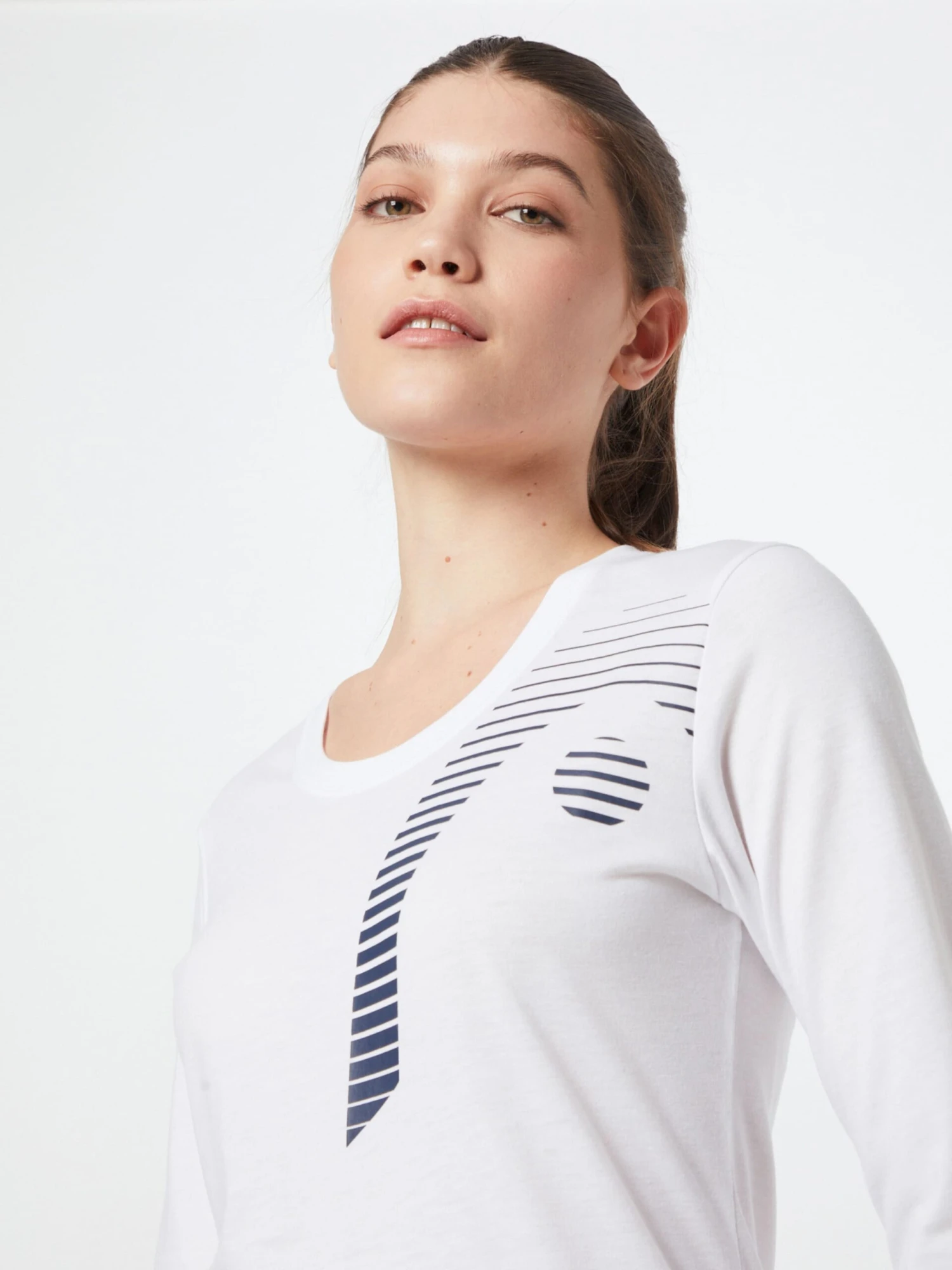 Head Hauts à Manches Longues T-shirt Fonctionnel LINDA Femme Blanc 2 Head Hauts à Manches Longues T-shirt Fonctionnel LINDA Femme Blanc – Image 2